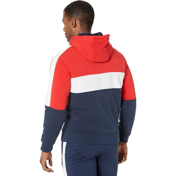 U.S. POLO ASSN. Men's Wordmark Pullover Hoodie Stretch Sz L Red Blue Long Sleeve - Picture 2 of 15